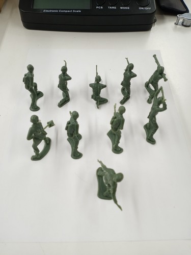 Vintage Plastic Toy Soldiers Army Men Set of 10. Classic Kids Toy. Used - Picture 5 of 7