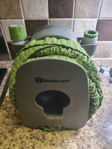 Buildcraft 50ft/15m Green Expandable Garden Hose 7 Settings With Storage Rack