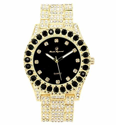 Bling'ed Out Hip Hop Uhr & ZZ Halskette oder Halskette & Armband Set - ZZNB 001 - Bild 36 von 77