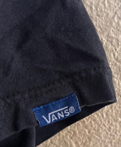 Camiseta negra VANS suelas personalizadas sucias y descoloridas para hombre talla M - Imagen 3 de 5