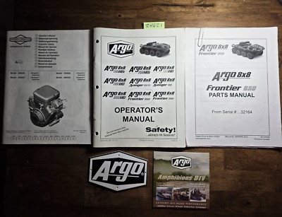 Argo Frontier 650 8x8 UTV Operator Manual 671-21 11/12 + Parts S/N 32164- 9/13 +