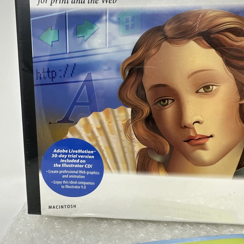 *NEW* ADOBE ILLUSTRATOR 9.0 Macintosh MAC Education PN: 16001032 FACTORY SEALED - Image 3 of 4