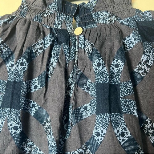 Universal Thread - Women's Quilt Print Prairie High Collar Maxi Dress - Sz. S - Picture 6 of 9