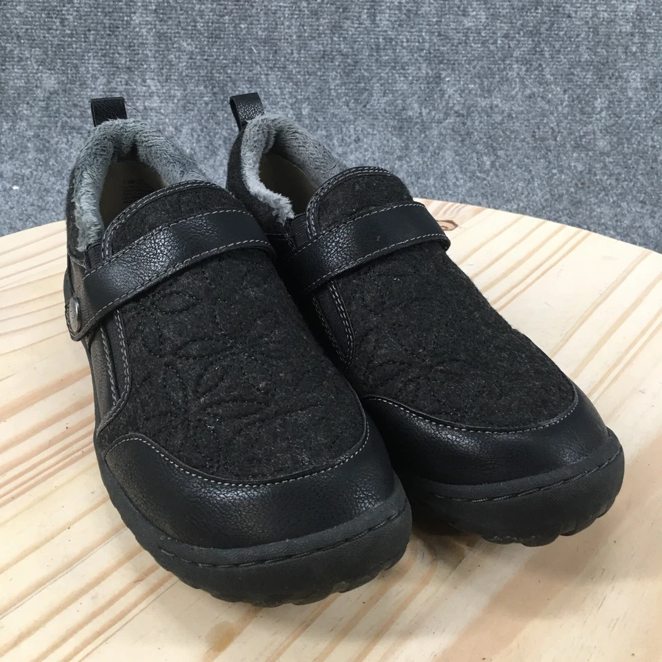 JBU By Jambu Shoes Womens 7.5 M Tide Faux Fur Lined Slip On Black Faux Leather - Image 3 of 4