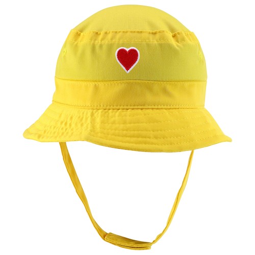 Heart Embroidered Patch Infant Lightweight Bucket Hat w/ Chin Strap - FREE SHIP - Picture 10 of 10