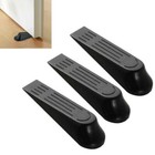 5 Door Stops Stoppers Wedge Wedges Jam Home Office - Black