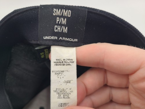 Under Armour American Flag Logo Flex Fitted S-M Hat Cap USA Dad Men Women Black - Picture 11 of 11
