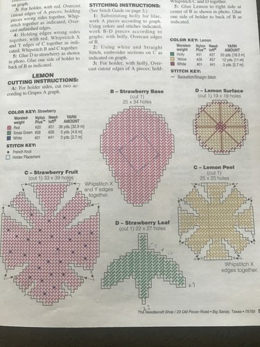 Vintage 1997 Nature's Towel Toppers Plastic Canvas Pattern Booklet 12 Designs - Picture 3 of 3