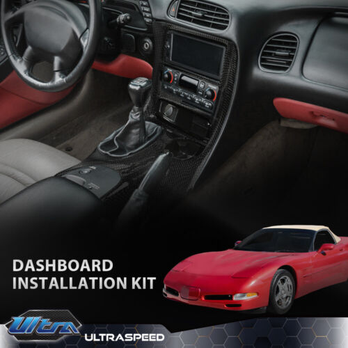 Kit de bisel de tablero central de radio doble Din aspecto de carbono apto para Corvette C5 1997-2004 - Imagen 12 de 12