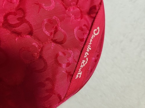 Vtg Oscar de la Renta Logo Hot Pink Clutch Cosmetic Bag Organizer Case Set of 2 - Picture 16 of 20