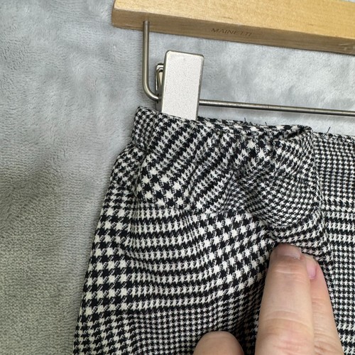 Talbots Raleigh Pants Womens 16W Black White Checked Plaid Flat Front Elastic - Picture 4 of 11
