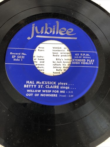 HAL McKUSICK PLAYS & BETTY ST. CLAIRE SINGS JUBILEE Jazz EP-5031 - Picture 9 of 11