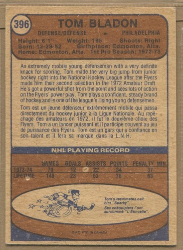 1974-75, O-PEE-CHEE, Hockey, #'s 301-396 - Picture 278 of 278