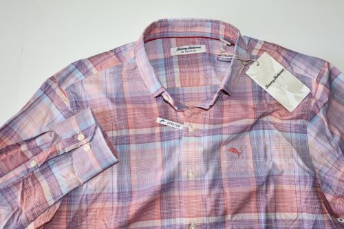 Tommy Bahama Siesta Key Shirt Charmed Check Peel Purple LS New Large L - Picture 4 of 4
