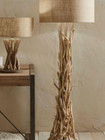 Pacific Lifestyle Derna Drift Wood Floor Lamp Base Natural Beige 130cm H