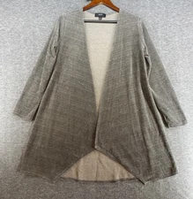 Naif Open Front Knit Cardigan Sweater Women’s Size Small Gray Long Sleeve