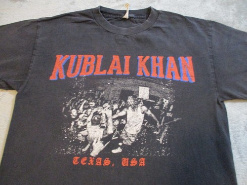 Kublai Khan Shirt Mens Medium Black Nomad Tour 2018 Heavy Metal Texas USA Faded - Picture 6 of 19