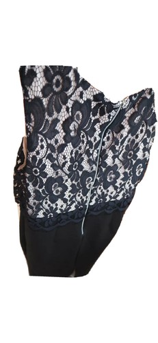 NUEVO VESTIDO DE ENCAJE NEGRO PARA DAMA TALLA 12 DE WALLIS HASTA LA RODILLA LÁPIZ RECTO - Imagen 2 de 7