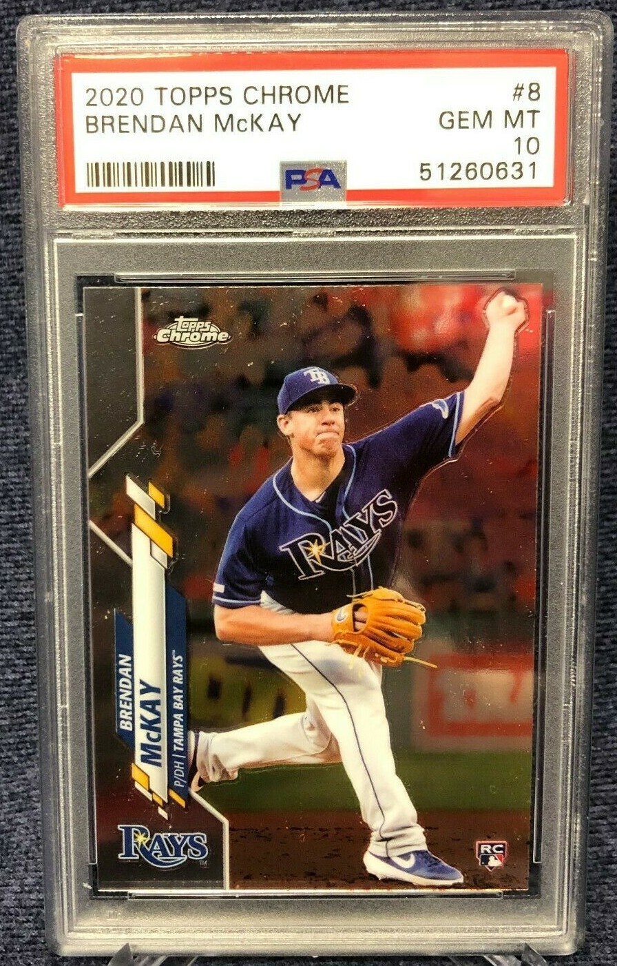 PSA 10 - 2020 Topps Chrome BRENDAN MCKAY Rays ROOKIE RC #8