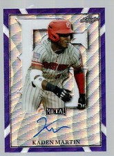 2021 Leaf Metal Perfect Game A-A Auto Wave Purple #BAKM1 Kaden Martin 8/8