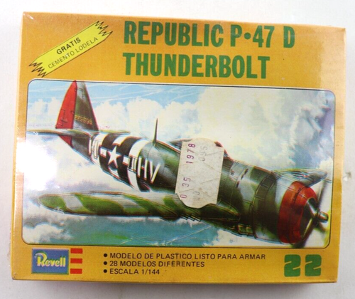 Vtg Revell 1976 H-1022 1/144 Scale Republic P-47D Thunderbolt Airplane Model Kit - 第 1/6 張圖片