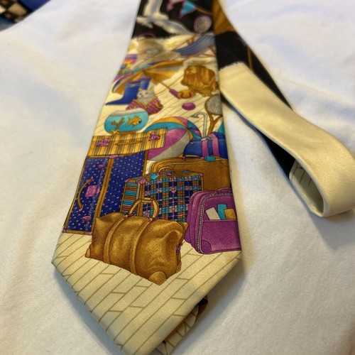 Men Leonard Paris Multicolored Tie. L~54"