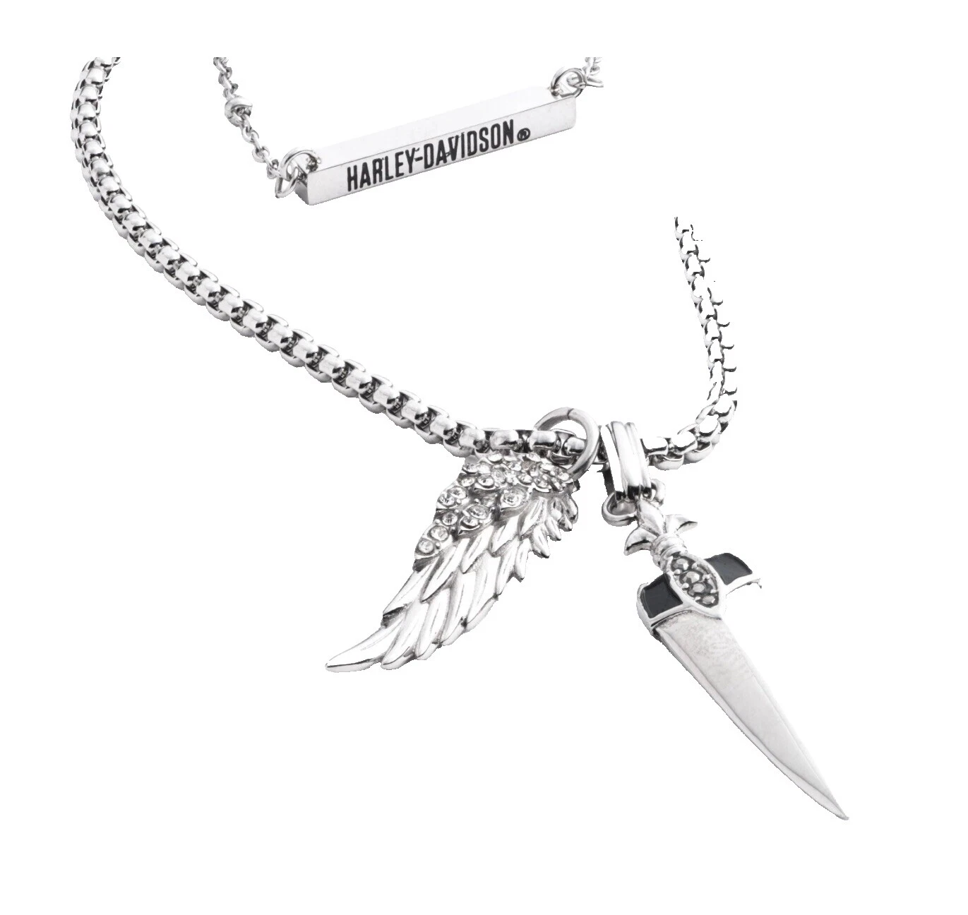 Encanto del Acero Inoxidable Harley-Davidson Moda Collares y Colgantes