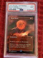 BLOOD MOON PSA 9 Mint 2020 Double Masters Rare Borderless Box Topper 346 MTG