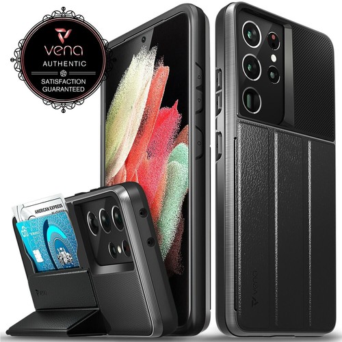 Vena vCommute Leather Wallet Stand Case for Galaxy S23 S22 S21 S20 Ultra Plus S7 - Picture 12 of 20