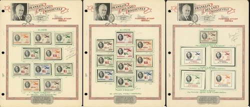 Franklin D. Roosevelt Ecuador Official Airmail Postage Overprint Collection MNH