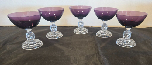 Fostoria American Lady Amethyst (burgund) Sektgläser - 5er Set - Bild 6 von 8