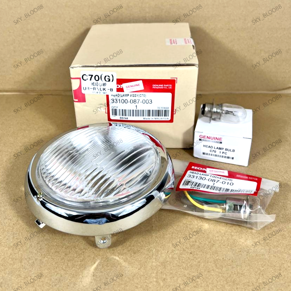 ボルボc70　MB5244 ヘッドライト HONDA C70 C70M C50 C65 C90 Passport replacement Headlamp Headlight