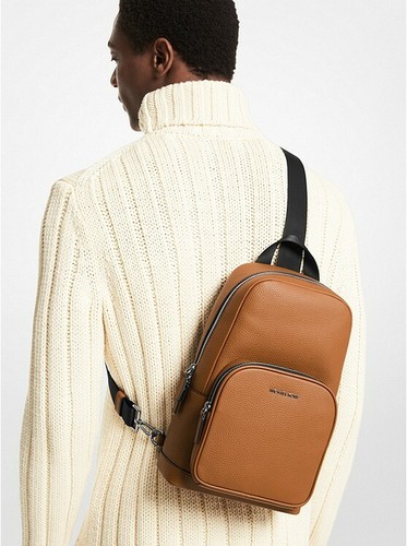 Michael Kors Unisex Cooper Pebbled Leather Commuter Slingpack Backpack - Picture 23 of 40