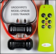 GROOVYPETS® 2 Dog Remote Training Collars Rechargeable Collar GP002B
