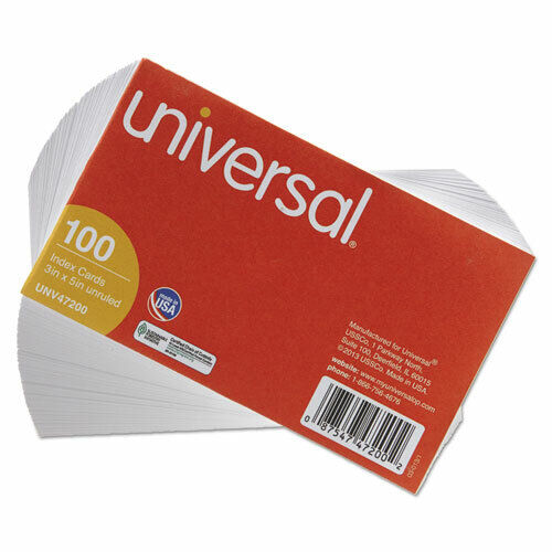 Unruled Index Cards, 3 x 5, White, 100/Pack, Pack of 12 - Picture 3 of 4