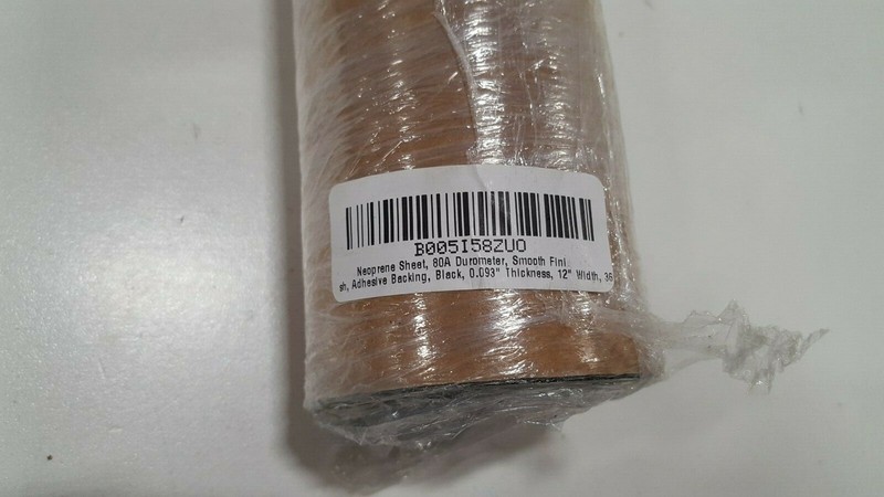 Neoprene Sheet, 80A Durometer, 0.093" Thickness, 12" Width, 36" Length
