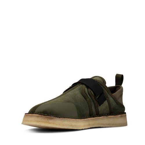 Clarks Originals Trek Taiyo Olive Combi Leather Shoes Size UK 10G - Picture 4 of 6