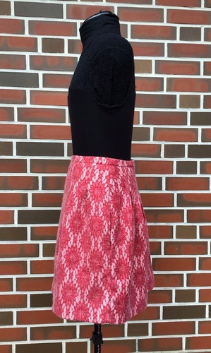 MAJE Rock Skirt Gr. 38 (DE 36) Rot Weiß Spitze Hingucker TOP - Bild 3 von 10