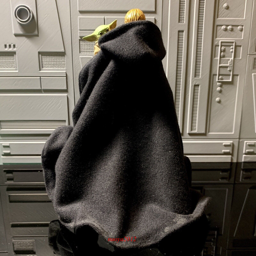 1/12 Hooded Black Wired Cloak Cape For SHF Luke 6inch Action Figure Soldier Doll - Picture 7 of 9