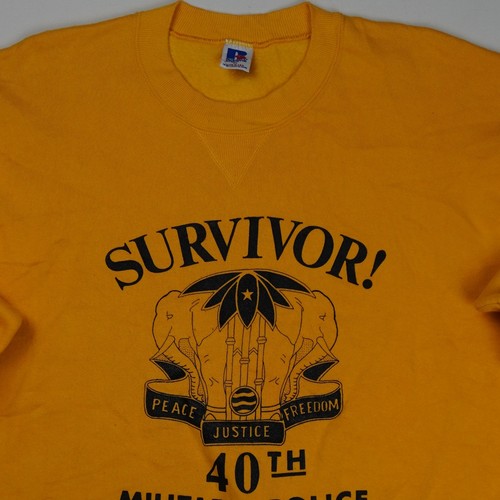Russell Athletic Men's Police Sweatshirt XL Yellow - Picture 3 of 4