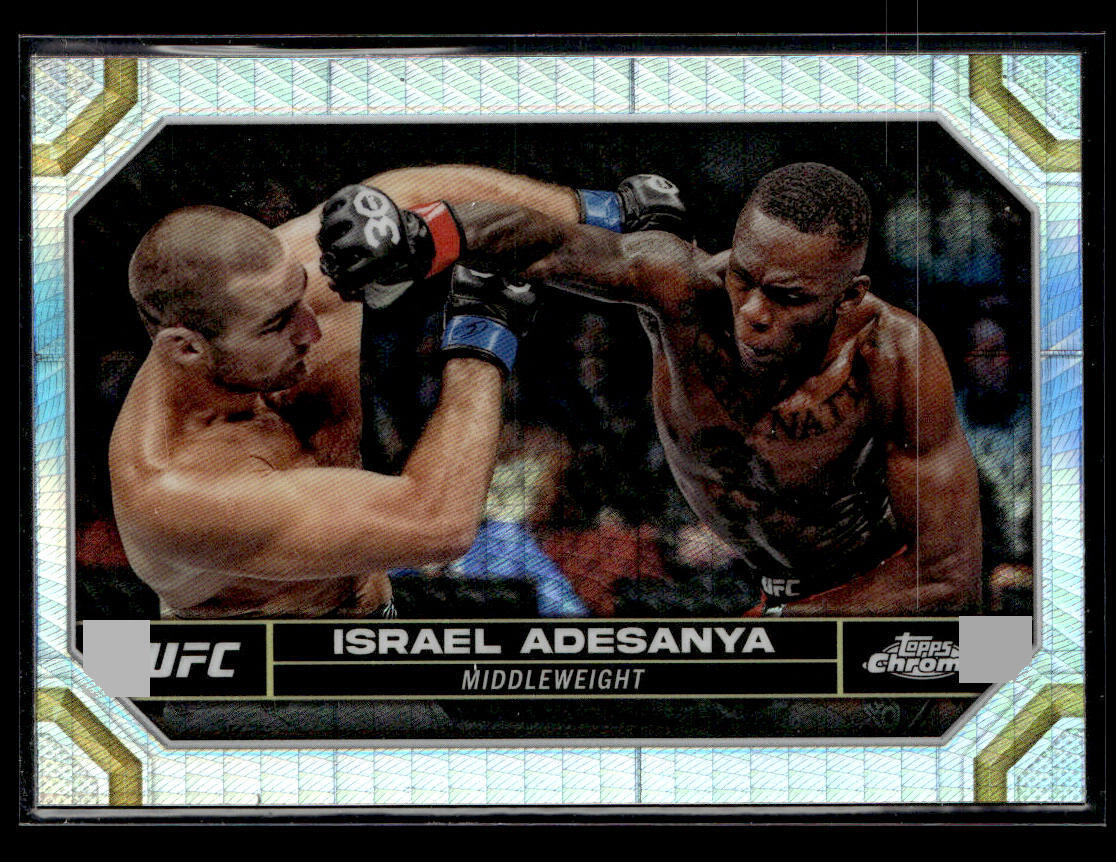 2024 Topps Chrome UFC #81 Israel Adesanya Prism Card