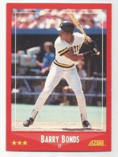 BARRY BONDS 1988 SCORE CARD NM-MT CONDITION