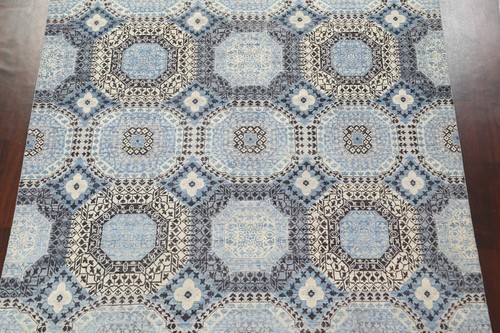 Vegetable Dye Mamluk Handmade Living Room Rug 9x12 Wool Oriental Carpet - Picture 4 of 20