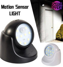 360° Battery Operated Indoor Outdoor Garden Motion Sensor Security LED Light