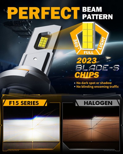 For Chevy S10 1994-2004 AUXBEAM Canbus 6000K LED Headlight High & Low Beam Bulbs - Picture 9 of 12