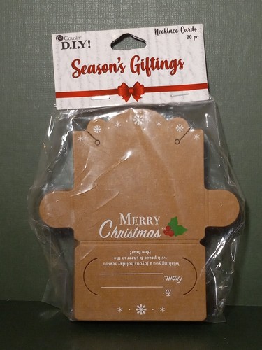 Cousin DIY 20pc MERRY CHRISTMAS MISTLETOE Necklace Cards to from gift tag craft - Picture 1 of 16