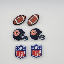 NFL Chicago Bears Football Helmet For Crocs Shoe Charms Jibbitz - 6piece