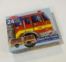 Melissa & Doug Giant Fire Truck Floor Puzzle 24 Pieces (4 Feet Long, Ages 3+)