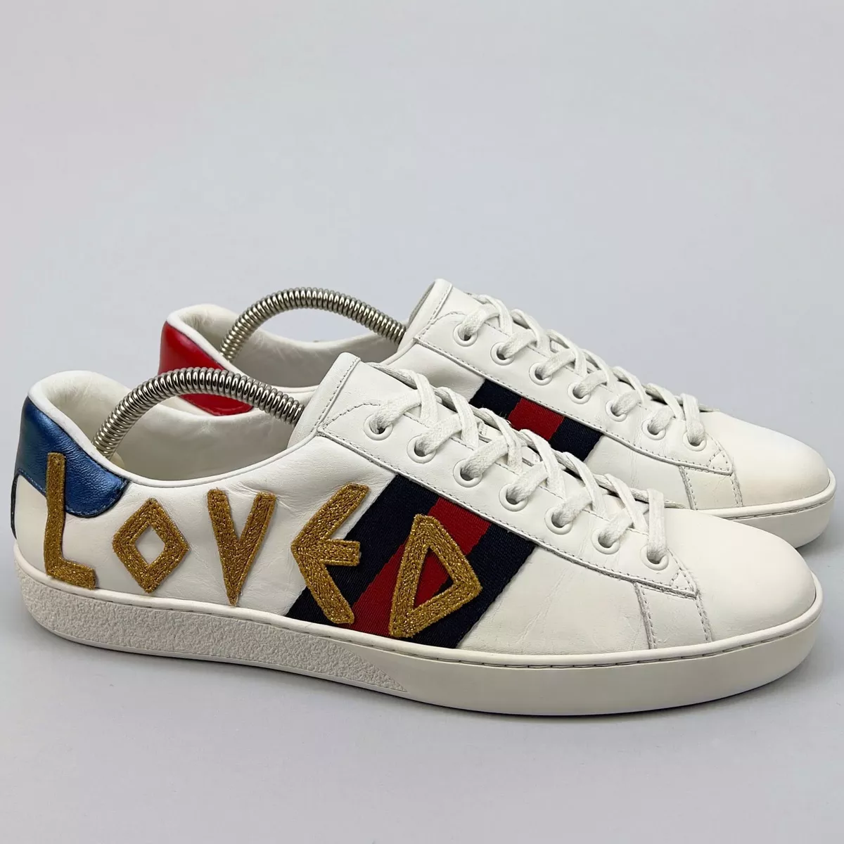 Gucci White Leather Loved Ace Sneakers Size 38.5