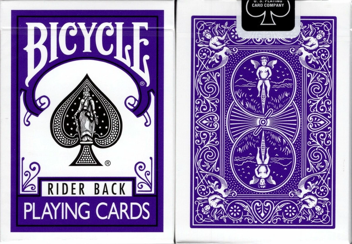 Purple Rider Back Bicycle Playing Cards Poker Size Deck USPCC